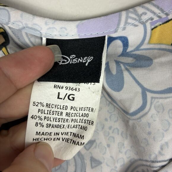 Disney Scrubs Top Simba Lion King 4 Pockets Size Large Kids Medical Office Top - Picture 5 of 6